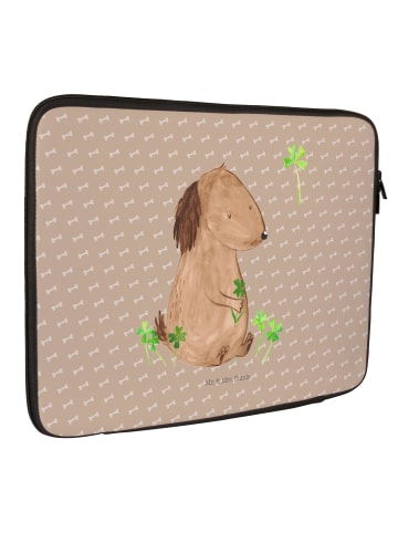 Mr. & Mrs. Panda Laptop Tasche Hund Kleeblatt ohne Spruch in Hundeglück