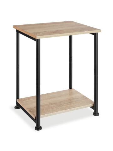 tectake Beistelltisch Yonkers 38,5 x 30 x 51,5 cm, Industrial Holz hell, Eiche Sonoma
