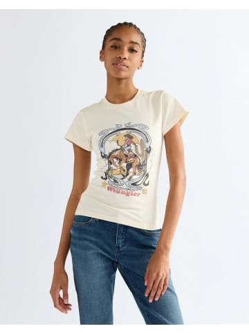 Wrangler T-Shirt Shrunken Band in Egret