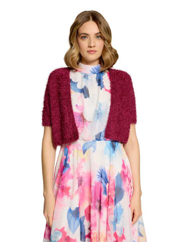 Vera Mont Sommer-Strickjacke mit Effektgarn in Dark Fuchsia