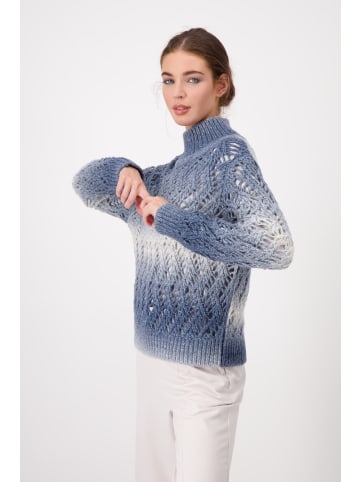 monari Strickpullover in Smokey Blue Gemustert