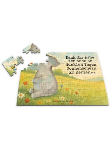 Mr. & Mrs. Panda Puzzle Elefant Biene Design mit Spruch in Weiß