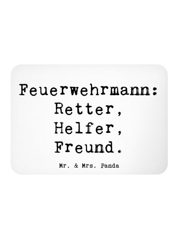 Mr. & Mrs. Panda Kühlschrankmagnet Spruch Feuerwehrmann Rettungs... in Weiß