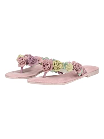 Lazamani Pantoletten CATHELIJNE MULTI FLOWER in Rose