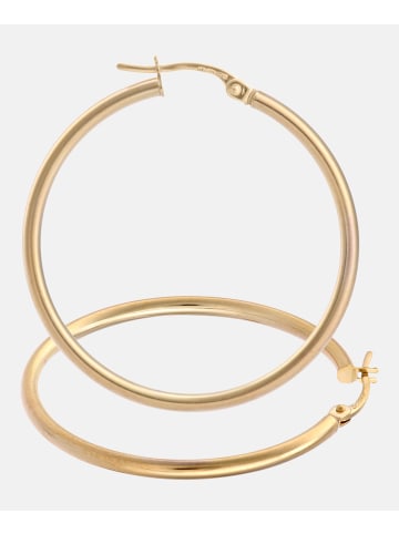 Diamant L'éternel Creolen aus 375 Gelbgold