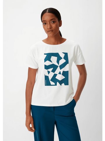 comma T-Shirt kurzarm in Weiß