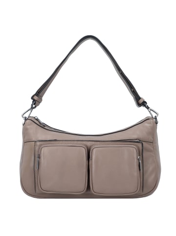 LIEBESKIND BERLIN Maia Schultertasche M Leder 35 cm in neutral gray