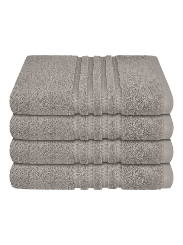 Schiesser Handtuch Milano im 4er Set in Hellgrau
