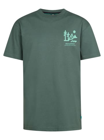 Petrol Industries Rückenprint T-Shirt Tetons in Grün