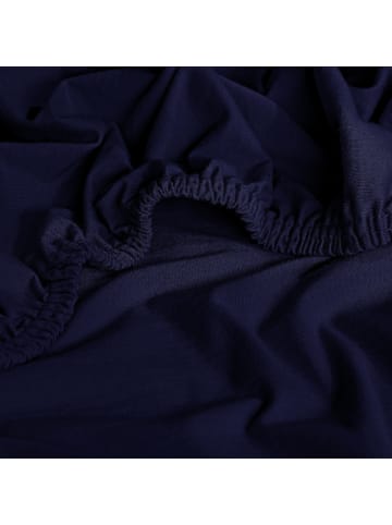 Erwin Müller Interlock-Jersey Spannbettlaken 2er-Pack Nürnberg in dunkelblau