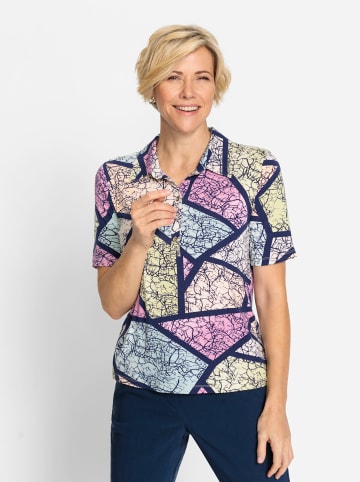 WITT WEIDEN Shirt in marine-altrosa-bedruckt