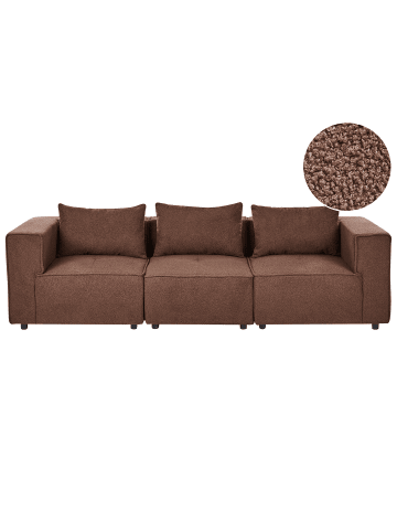 Beliani 3-tlg Modulsofa AXEBO in Braun