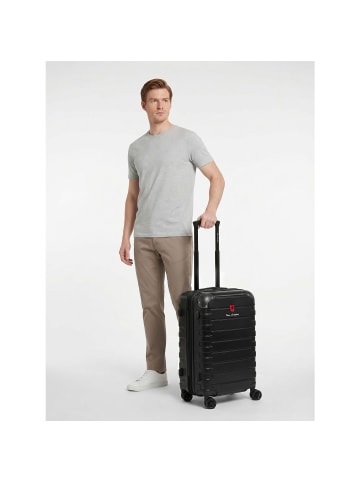 Tonino Lamborghini Milano 4 Rollen Kabinentrolley S 54 cm mit Dehnfalte black