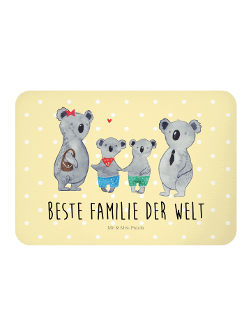 Mr. & Mrs. Panda Magnet Koala Familie zwei mit Spruch in Gelb Pastell