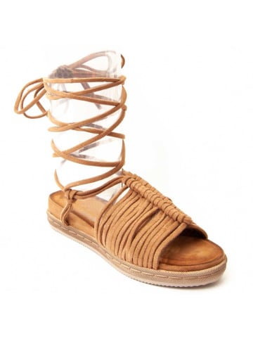 Montevita Sandalen Strips2 in Braun