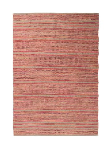 Kayoom Kurzflor Teppich Sienna 810 in rot - rechteckig