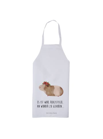 Mr. & Mrs. Panda Schürze Meerschweinchen Weisheit mit Spruch in Weiß