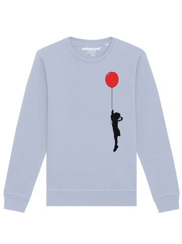 wat? Apparel Sweatshirt Mädchen mit Luftballon (print) in Serene Blue