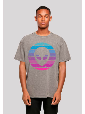 F4NT4STIC Oversize T-Shirt Alien Kopf in Asphalt