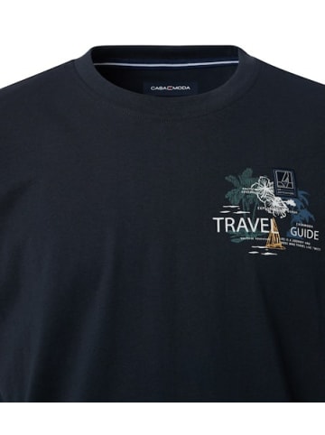 CASAMODA Rundhals T-Shirt für Herren in blau