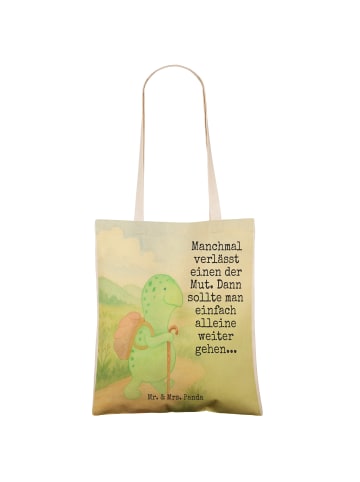 Mr. & Mrs. Panda Tasche Schildkröte Wanderer Design mit Spruch in Weiß