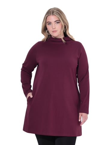 Ulla Popken Longshirt in dunkel weinrot