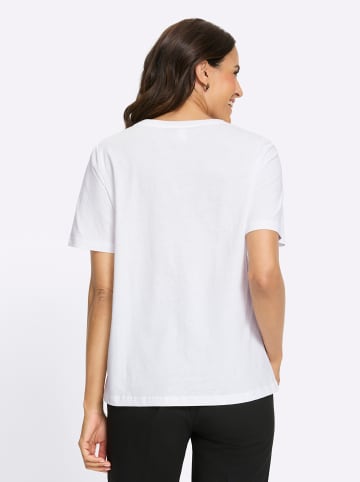 WITT WEIDEN Rundhals-Shirt in weiß-bedruckt