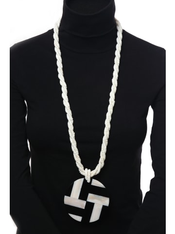 collezione alessandro Lange Kette " Nelia " in weiß