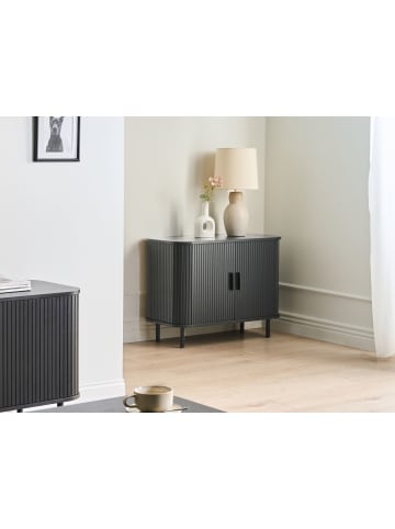 Beliani Sideboard BRADLEY in Schwarz - (W) 80 x (H) 60 x (L) 40 cm