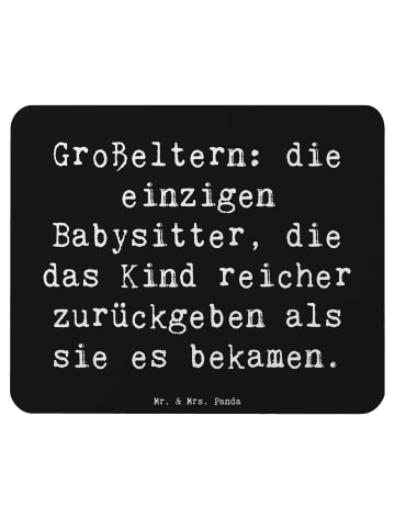 Mr. & Mrs. Panda Mauspad Großeltern Babysitter mit Spruch in Schwarz