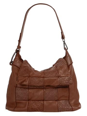 Samantha Look Umhängetasche echt Leder in cognac