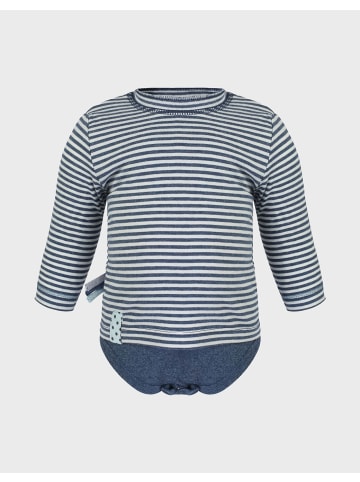 OrganicEra Baby Langarm-Bodyshirt in Indigo Melange