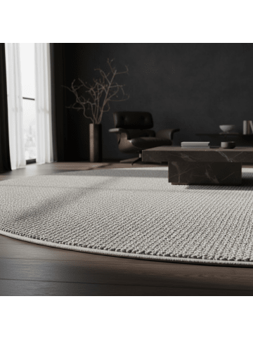 KADIMA DESIGN Teppich Flachgewebe Waschbar Einfarbig CIMA Strapazierfähig OEKO-TEX in Silber