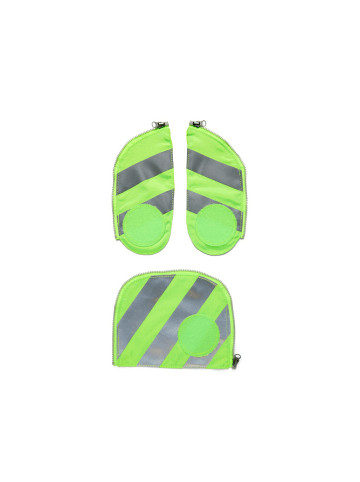 Ergobag Fluo Zip-Set mit Reflektorstreifen in grün