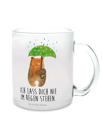 Mr. & Mrs. Panda Kaffeetasse Bär Regenschirm mit Spruch in Transparent