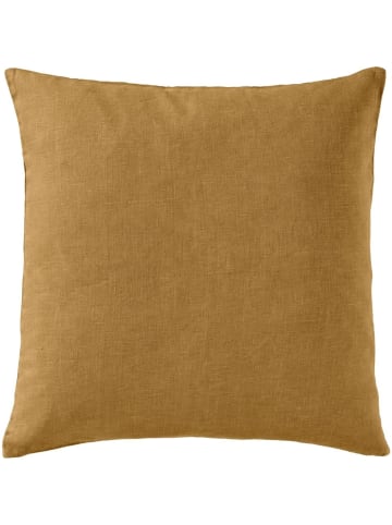 IB Laursen Leinen-Kissenbezug 50x50 cm einfarbig in ochre green