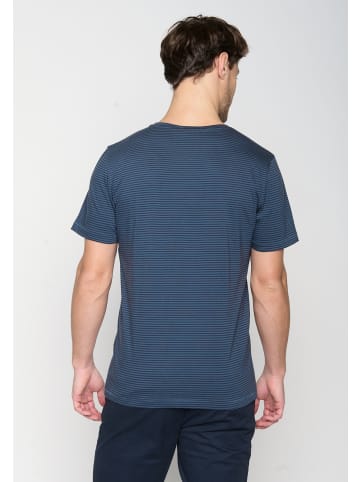 GreenBomb T-Shirt Basic in Deep Blue Stripes