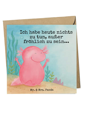 Mr. & Mrs. Panda Deluxe Karte Axolotl Hurra Design mit Spruch in Weiß