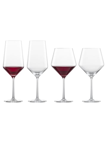 Zwiesel Glas 4er Set Bordeaux und Burgunder Gläser Pure in transparent