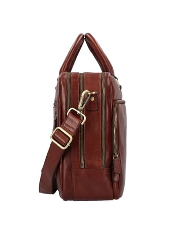 Leonhard Heyden Cambridge Aktentasche Leder 40 cm in rotbraun