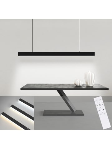 ZMH LED Pendelleuchte in schwarz Modern 3000-6500K Dimmbar höhenverstellbar L 107cm