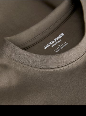 Jack & Jones Basic T-Shirt Kurzarm Dropped Shoulder Shirt JJEURBAN in Braun-2