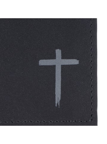 oxmox New Cryptan Geldbörse RFID Schutz 13 cm schwarz-freedom cross grey