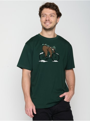 GreenBomb T-Shirt Animal Sloth Ice in Dunkel Grün