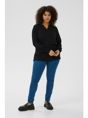 KAFFE curve Langarm-Bluse KCcharlotta in Black Deep
