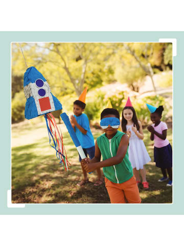 relaxdays 3-tlg. Pinata Set "Rakete" in Bunt