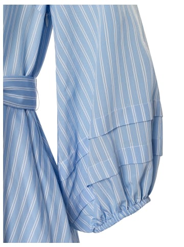 More & More Streifenkleid in fresh skyblue white woven blouse stripe