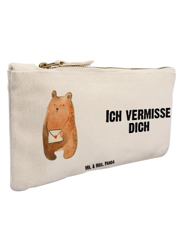 Mr. & Mrs. Panda Schminktasche Bär Vermissen mit Spruch in Weiß