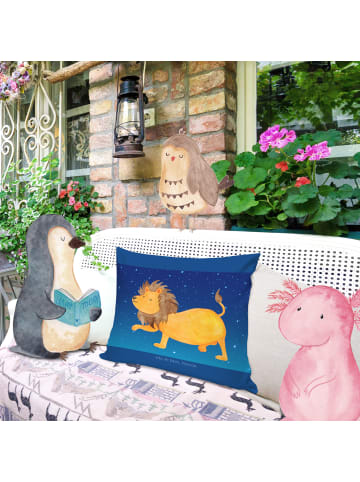 Mr. & Mrs. Panda Deko Kissen Sternzeichen Löwe ohne Spruch in Sternenhimmel Blau