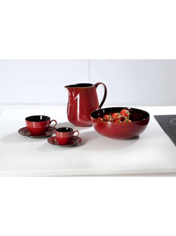 Ritzenhoff & Breker 6er Set Espressotassen mit Untertassen Gambia 90 ml rot in rot